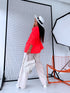 Neon orange, ONE SIZE jacket with gathered sleeves